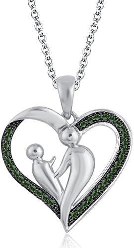 Smjewels His Her 9K Yellow Gold FN Pink Sapphire Sim Diamond Micro Pave Cross Pendant Necklace