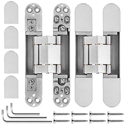Hidden Door Hinges（2 Pcs）-Invisible Hinges for