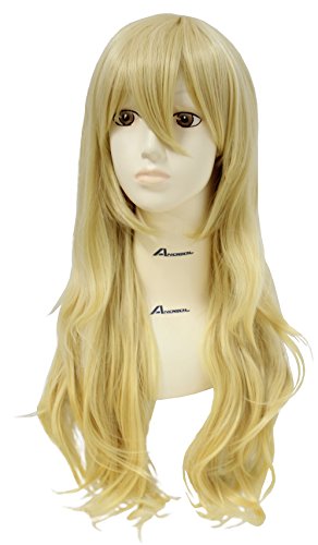 Anogol Hair Cap+Your Lie In April Miyazono Kaori Cosplay Wig Wavy Wigs DM-500