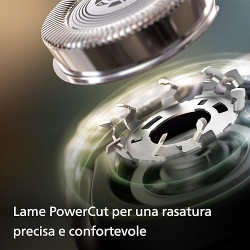 rasoio elettrico serie 3000x - Rasoio elettrico Wet & Dry per uomo colore blu cielo, con tecnologia SkinProtect, rifinitore a scomparsa, rasoio ergonomico per uomo (modello X3053/00)