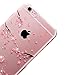 iPhone 8 Case,iPhone 7 Case,ikasus Cherry Blossom Handmade Glitter Bling Crystal Rhinestone Diamonds Soft Silicone Bumper Rubber TPU Case Clear Soft Floral Silicone Back Cover for iPhone 8/7