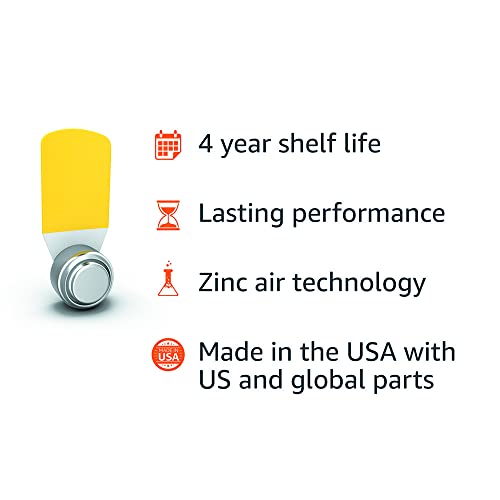 Amazon Basics 60Pack Hearing Aid Size 10 ZincAir Batteries, 1.45 Volt