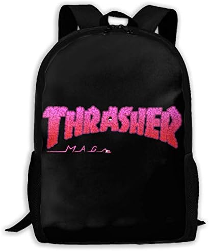Thra-sher MAGA-zine Youth Adult Backpack Shoulder Bag School Bag Bookbag for Hiking Traveling School
