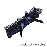 TTVOVO Women Sexy Wedding Bridal Lace Garter Belts Lovely Bowknot Garter Elastic Leg Ring Lingerie - Black