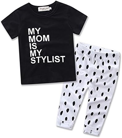 samgani baby Baby Girls Spring Autumn Long Sleeve T-Shirt and Pants Outfit Kids Cotton Clothing (100)