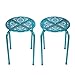 dar Living Daisy Metal Stool, Capri Breeze (2-Pack)
