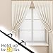 Lnlofen Single Curtain Rod Holders Set, 2Set(6Pcs), Curtain Rod Brackets, Tap Right Into Window Frame Curtain Rod Hang Curtain Brackets for Window Bedroom Home Decoration (Black)