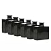 Hosley Set of 6 Black Glass Vase or Bottles 35 milliliters Ideal Gift for Use with Essential Oils Replacement Diffusers Reed Sticks DIY Crafts Spa Meditation Reiki O4