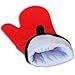 Silicone Oven Mitt - Set of 2 - Strong Non-slip Grip with Extra Long Built-in Cotton Interior Lining for Extra Protection of Lower Arm - Double Left- Or Right-handed Use - Professional Elbow-length Mittens Best Used As Baking, Grilling, BBQ, Kitchen or Oven Gloves - Satisfaction Guaranteed!