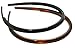 Parcelona French Thin Set of 2 Tortoise Shell Brown and Black Comb Hair Headbands with Inner Teeth Nibs