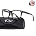 CGID CT82 Horn Oversized Blue Light Blocking Glasses,Better Sleep, Safety Glasses for Computer/Phone