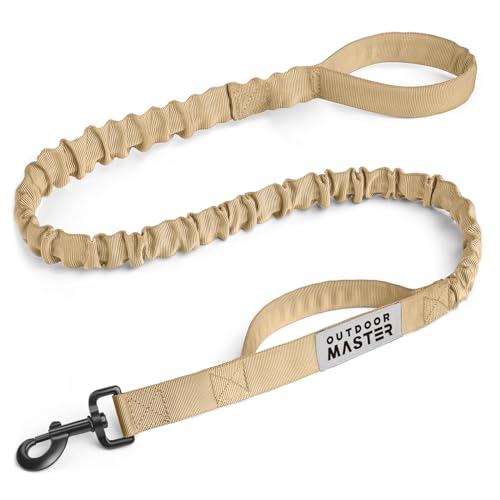 OutdoorMaster Bungee Dog Leash, Heavy Duty Dog Leash with Shock Absorption, 2 P…
