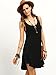 Romwe Women's Sleeveless Summer Swing Tank Sundress Black M