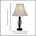 Light Accents, Table Lamp 18.5 Inches Height, Traditional Iron Scrollwork Table Lamp, Bronze
