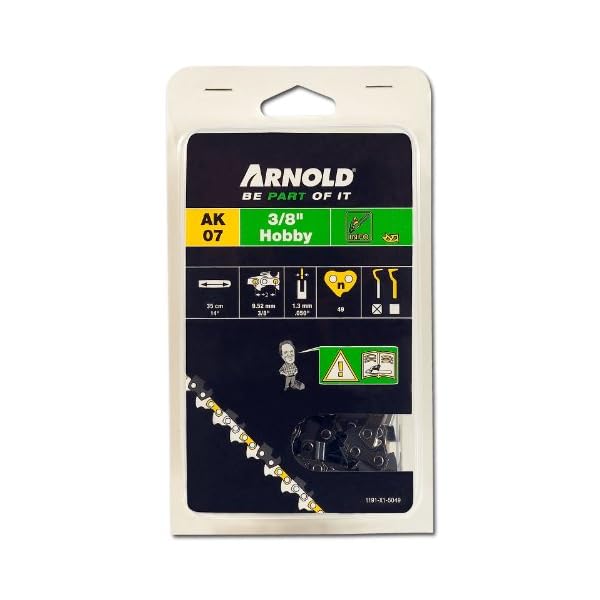 ARNOLD - Sägekette 3/8 Zoll Hobby, 1.3 mm, 49 Treibglieder, 35 cm Schwert; 1191-X1-5049