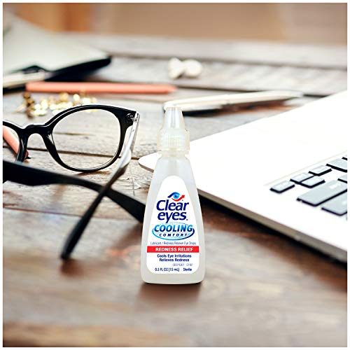 Clear Eyes Cooling Comfort Redness Relief Eye Drops, Soothes Red Eyes