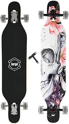 WiiSHAM Longborads Skateboards 42 inches Complete Drop Down Through Deck Crusier Pr Speed