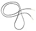 Tube on the Ends Black Faux Suede Wrap Choker Long Necklace, 60