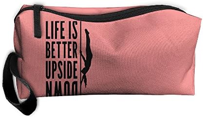 Pole Dancing Better Upside Down Women's Flowy Toiletry Bag Multifunction Cosmetic Bag Portable Makeup Pouch Travel Hanging Organizer Bag