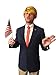 Full Donald Trump Halloween Costume Set | Wig, Tie, Pin, and Flag Included!