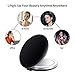 Led Compact Mirror [2019 Newest] Lighted Travel Makeup Mirror Rechargeable Led Purse Mirror Portable with Lights 1X 2X Magnification, Low/Middle/High Brightness Adjustable (Round, Black)