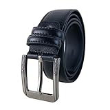 Men's Classic Dress Fashion Leather Belt, Black & Brown Colors