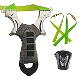 Sunshiness Hunting Slingshot with 2 Rubber Bands and Holster Stainless Steel Slingshots for Adult Kids Outdoor Catapult Slingshot with Sight