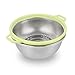 BONOW Colander Stainless Steel with Handle and Base 5-Quart Kitchen Strainer Baskets Match Mixing Bowl for Food Vegetable Rice Fruit Pasta Spaghetti- Green