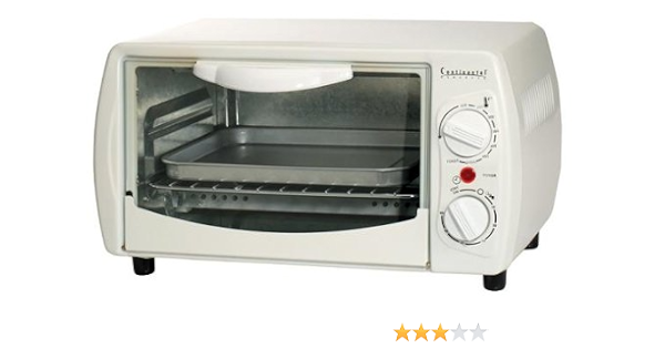 Amazon.com: Continental eléctrico ce23551 4-Slice tostador horno y Caldera,  color blanco : Hogar y Cocina