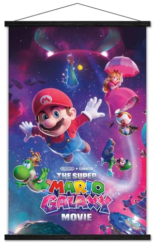 Nintendo The Super Mario Galaxy Movie (2026) - Key Art Wall Poster with Magneti…