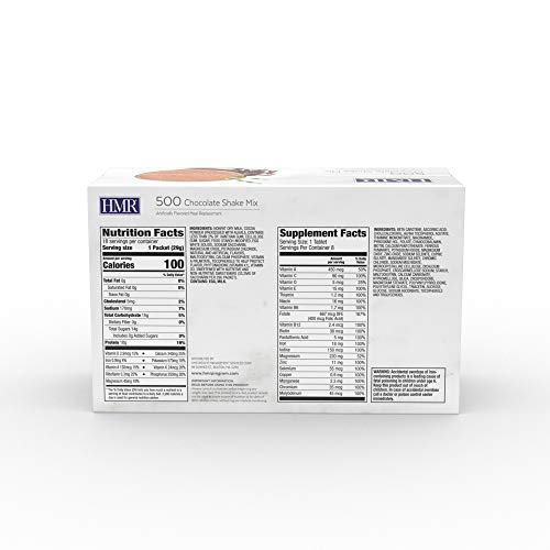 HMR 500 Chocolate Shake Meal Replacement Triple Pack, 10g Protein, 100