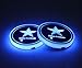 2pcs LED Car Cup Holder Lights for NFL-Dallas Cowboys, 7 Colors Changing USB Charging Mat Luminescent Cup Pad, LED Interior Atmosphere Lamp,We are More Loyal Fans
