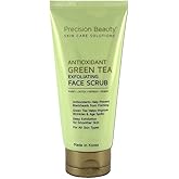 Precision Beauty Green Tea Exfoliating Face Scrub, Antioxidant Formula, Paraben Free, 8 Fl Oz