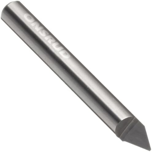 LMT Onsrud LP 37-01, Solid Carbide, Engraving Bit, Straight, 0.005" Tip, 60 Angle, 0.250" Shank Diameter, 2.000" Overall Length, 1 Flute