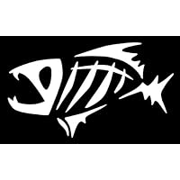 spdecals G Loomis Fish Skeleton Car Window Vinyl Decal Sticker (white, 7")