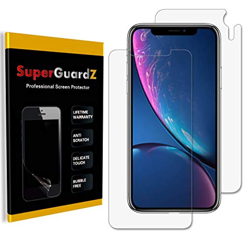 [4-Pack] for iPhone XR Screen Protector (Full Body [Front + Back]), SuperGuardZ, Anti-Glare, Matte, Anti-Fingerprint, Anti-Scratch, Anti-Bubble [Lifetime Replacement]