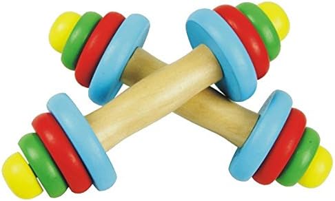 Baby fitness equipment creative wooden toy emulational colorful dumbbell disassembly combination toys