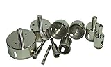 LOT 10 Pcs SET Diamond Hole Saw Drill Bit Set 1/4