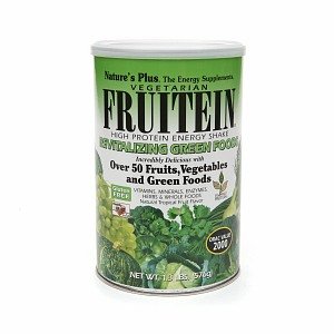 Nature's Plus Fruitein, High Protein Energy Shake, Revitalizing Green Foods 1.3 lb (576 g)