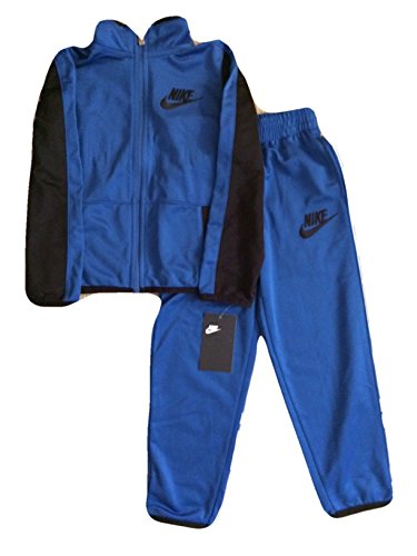 Nike Boys Jacket Tracksuit Pants Outfit Track Set (5, Blue/Black)