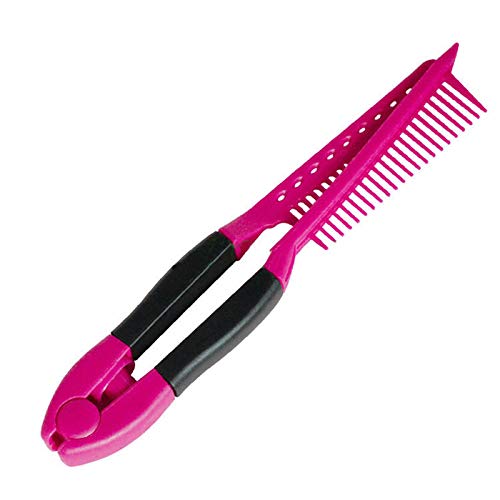 YITRUST V Shaped Easy Heat Resistance Flat Iron Comb Styling Hair Straightening Hairdressing Tool
