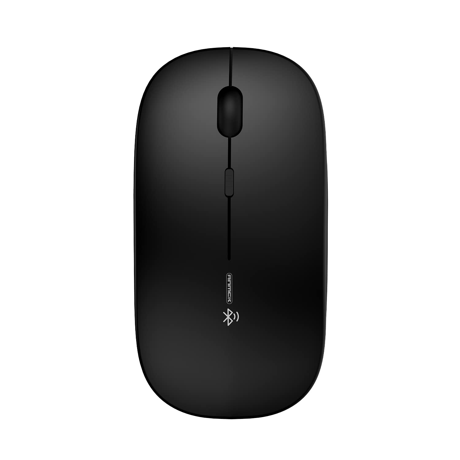 Bluetooth Mouse,Anmck Rechargeable Silent Click Three-Mode Bluetooth Wireless mouse(BT 3.0/5.0+2.4G),3 Levels Adjustable DPI 800/1200/1600,Slim Portable Bluetooth Mouse for Laptop,Mac,Tablet-Black