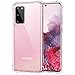MoKo Compatible with Samsung Galaxy S20 Case, Clear Reinforced Corners TPU Bumper + Anti-Yellow Transparent Hard Panel Cover Fit Galaxy S20 5G 6.2 inch 2020 - Crystal Clear