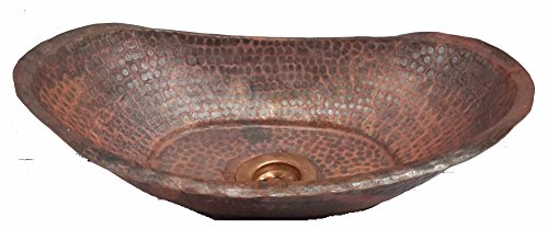 Egypt gift shops SMALL Vessel Hammered Copper Bathroom Sink Bathtub Shape Unique Design