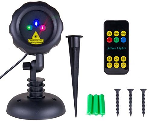Red and Green and Blue Christmas Laser Lights with Remote - Indoor & Outdoor Waterproof Light Projector