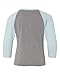 Next Level Youth CVC 3/4-Sleeve Raglan L ICE BL/ D HTR GR