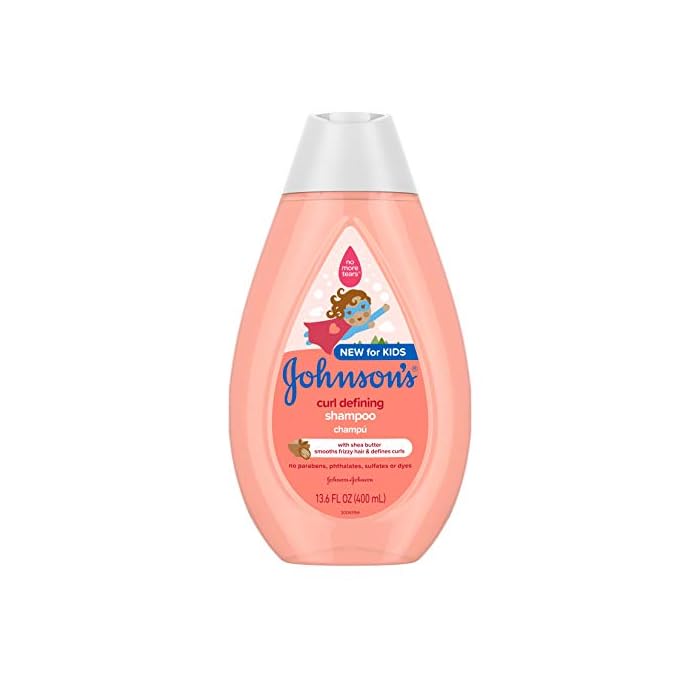 Johnson's Baby Curl-Defining, Frizz Control, Tear-Free Kids' Shampoo with Shea Butter, Paraben-, Sulfate- & Dye-Free…