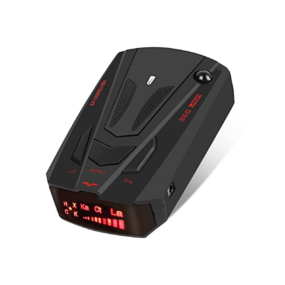 Baceyong 12V 3W 360 Degree Monitoring Speed Car LED Display Voice Alert Device, Full Frequency Reception Laser Radar Detector Vehicle Speed ​​Alarm System, for X K KU KA Band