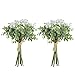 Baby Plum Artificial Baby Breath Flowers in Bulk Pack of 2 Artificial Gypsophila Floral with Silver Dollar Eucalyptus Leaves White Fake Flowers for Wedding Hotel Office Home Decoration(2PCS)