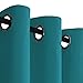 H.VERSAILTEX Blackout Thermal Insulated Living Room Curtains 84 inches Long Kids Boys Room Curtains for Bedroom - Room Darkening Window Treatment Grommet One Panel, Turquoise Blue, 52'W x 84'L